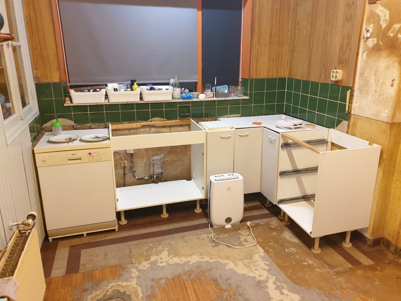 De keuken van Edwin in renovatie